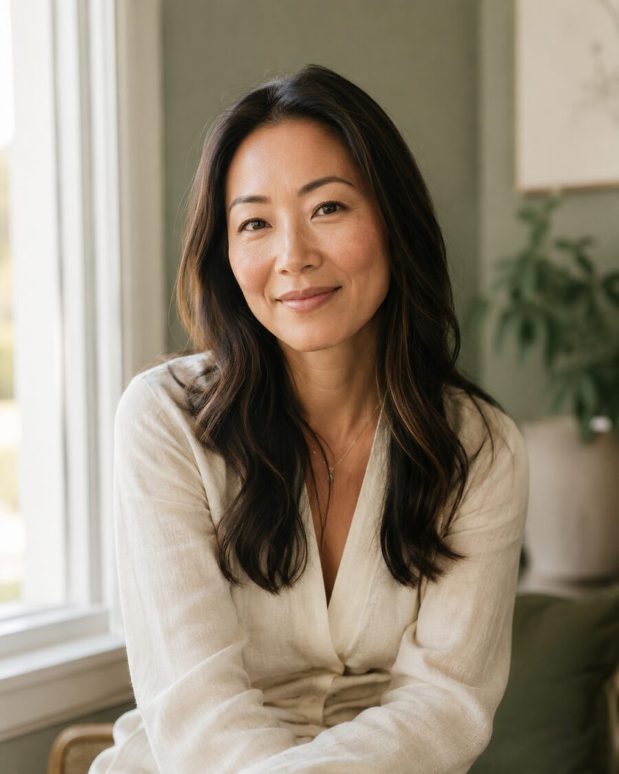Dr. Sarah Chen, PsyD, perinatal therapist — headshot